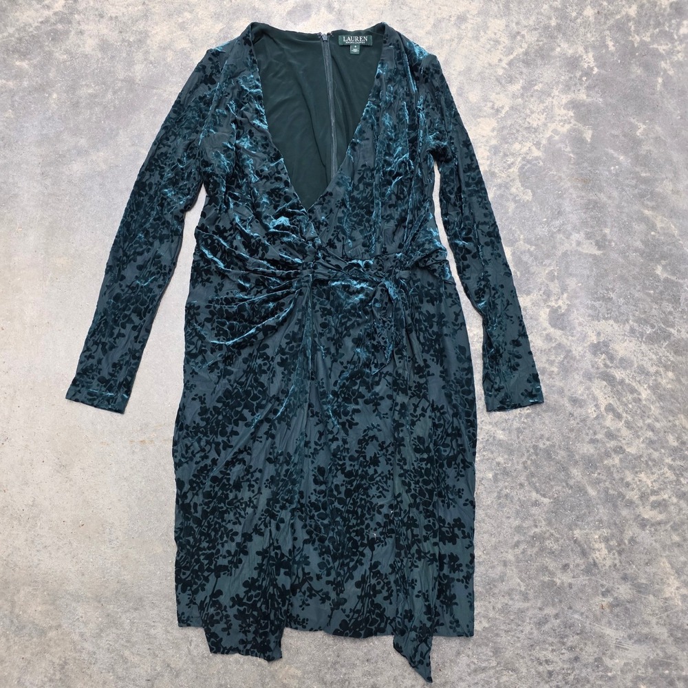 Ralph Lauren Velvet Holiday Dress Green Size‎ 6 Kate McCallister Home Alone
